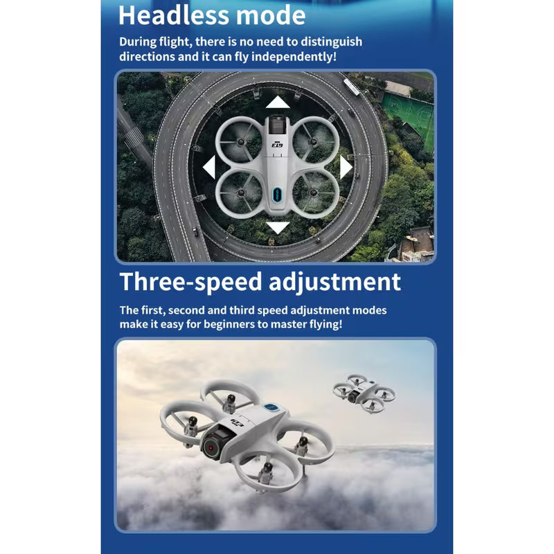 360° aerial stunts and rolls, HD dual cameras, obstacle avoidance, 100-meter range, dual batteries for up to 20 minutes of flight time, suitable for beginners over 4 years old, mini drone toy