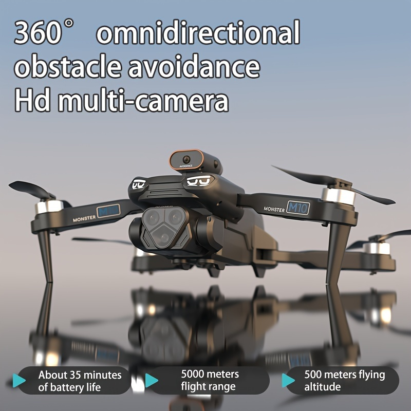 M10 Drone With Screen Control, Brushless Remote Control, Foldable Optical Flow Positioning  Toy