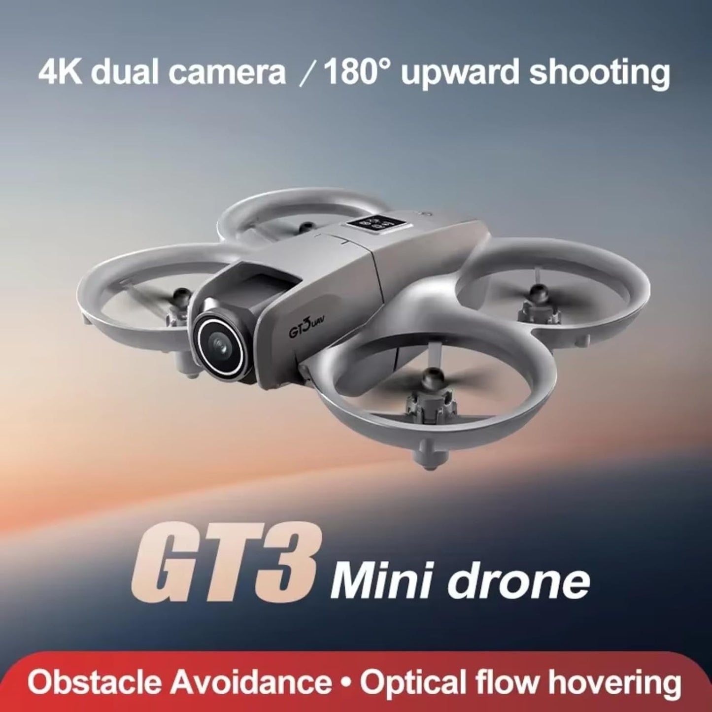 GT3 Mini Drone UAV RC Quadcopter 8K HD Dual Camera FPV Aerial Photography Obstacle Avoidance Optical Flow Positioning Remote control Quadcopter Toys