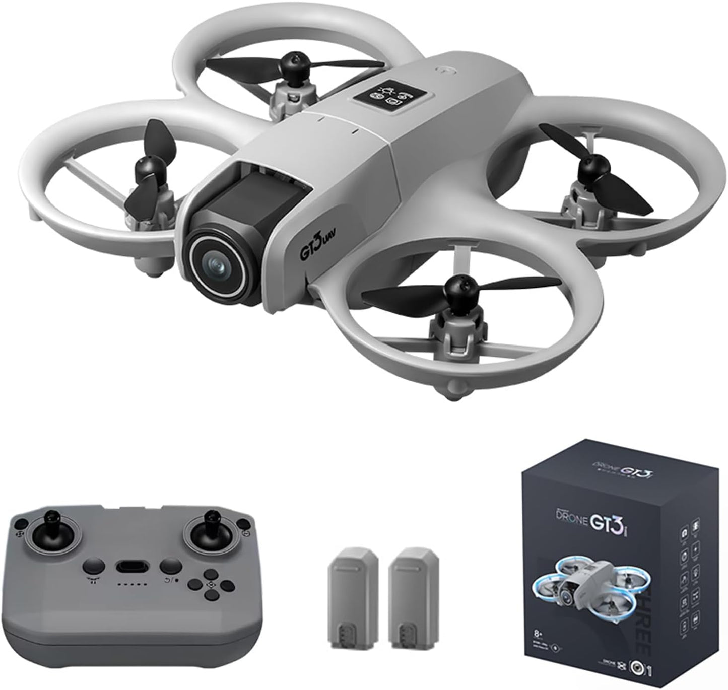 GT3 Mini Drone UAV RC Quadcopter 8K HD Dual Camera FPV Aerial Photography Obstacle Avoidance Optical Flow Positioning Remote control Quadcopter Toys