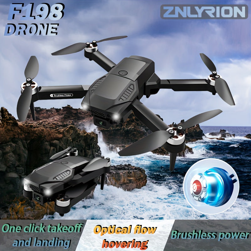 F198 Drone Professional Dual Camera 1080P WIFI FPV HD Aerial Photography Brushless Foldable Drone