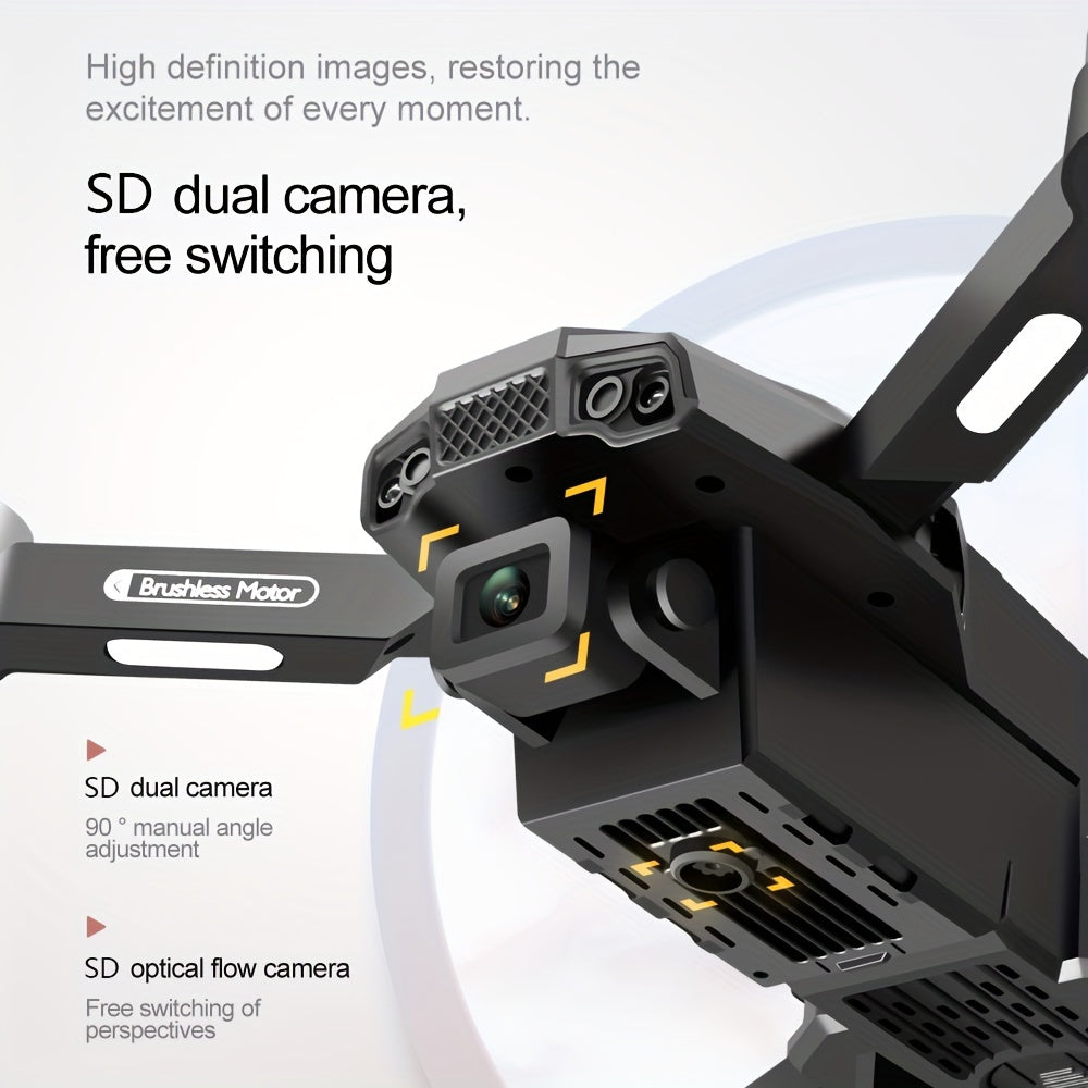 F198 Drone Professional Dual Camera 1080P WIFI FPV HD Aerial Photography Brushless Foldable Drone