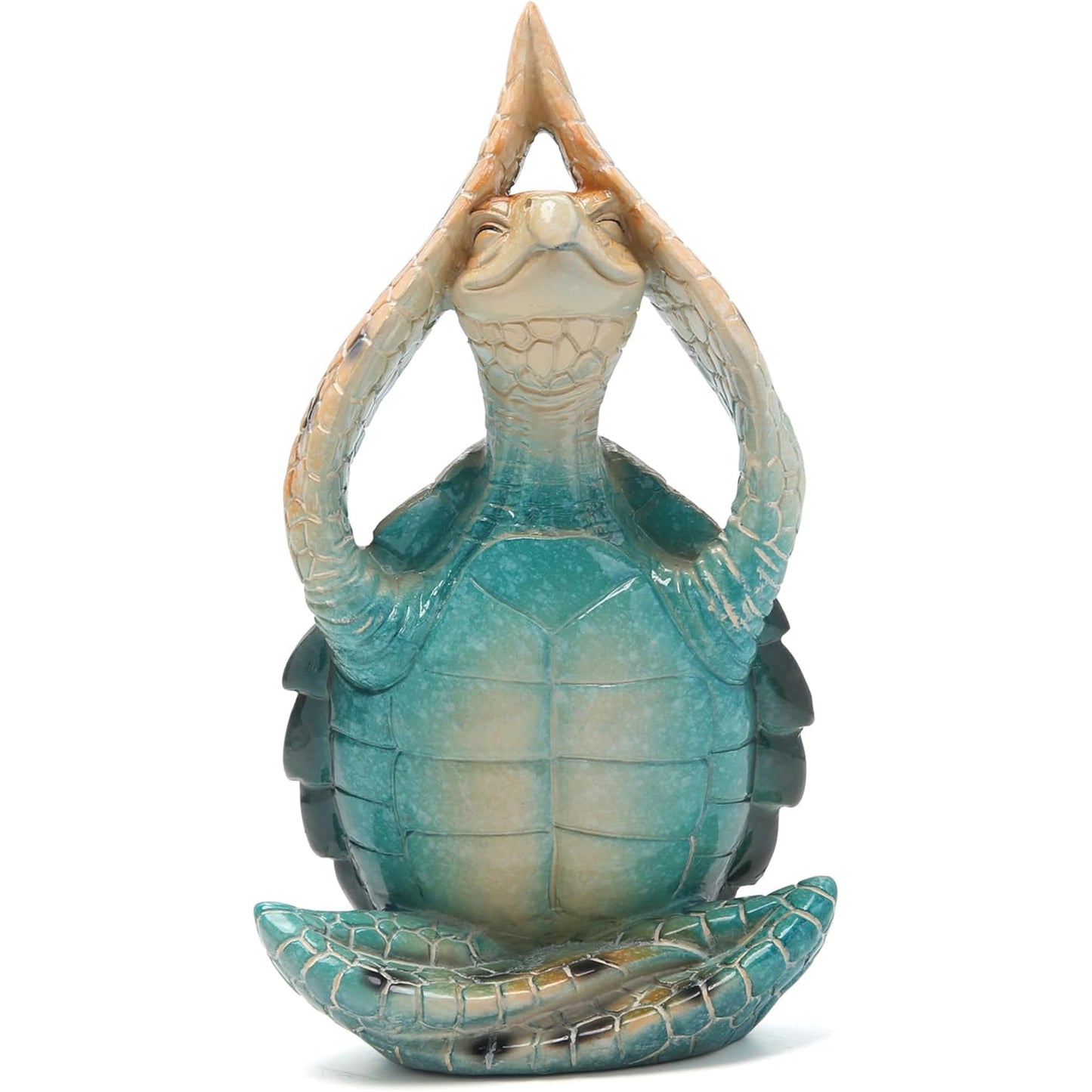 Sea Turtle Meditation Yoga Decor Garden Figurine Sea Turtle Meditating Coastal Beach Decorations Zen Yoga Resin Statue For Home Office Decorations Put The Palm Separate