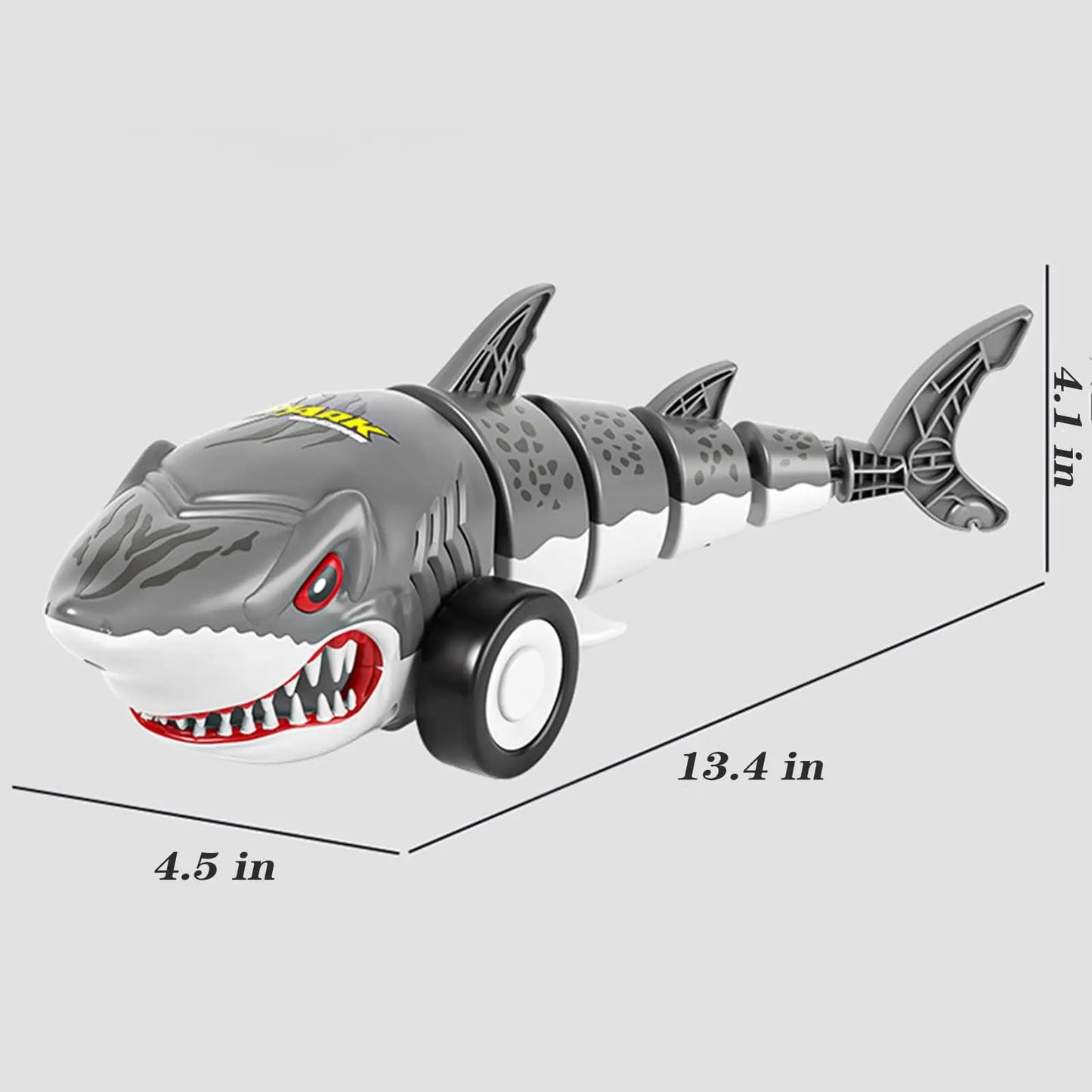 EPT Shark mainan mobil akrobat RC, dengan lampu dan fungsi ayunan pengendali jarak jauh hewan Rc mainan mobil hiu untuk anak-anak