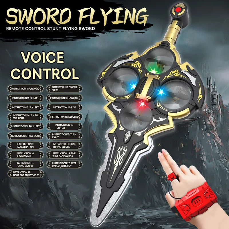 RC New Remote Control Gesture Sword Flying Machine, Drop resistant Special Effects, Remote Control Flying Sword Flying Machine,