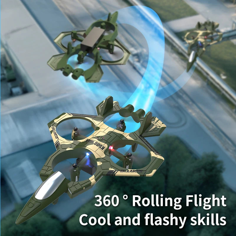 K500MAX RC Quadcopter Fighter Jet Unmanned Aerial Vehicle with Four Channels Fixed Altitude Rolling Stunt And Suspended Function