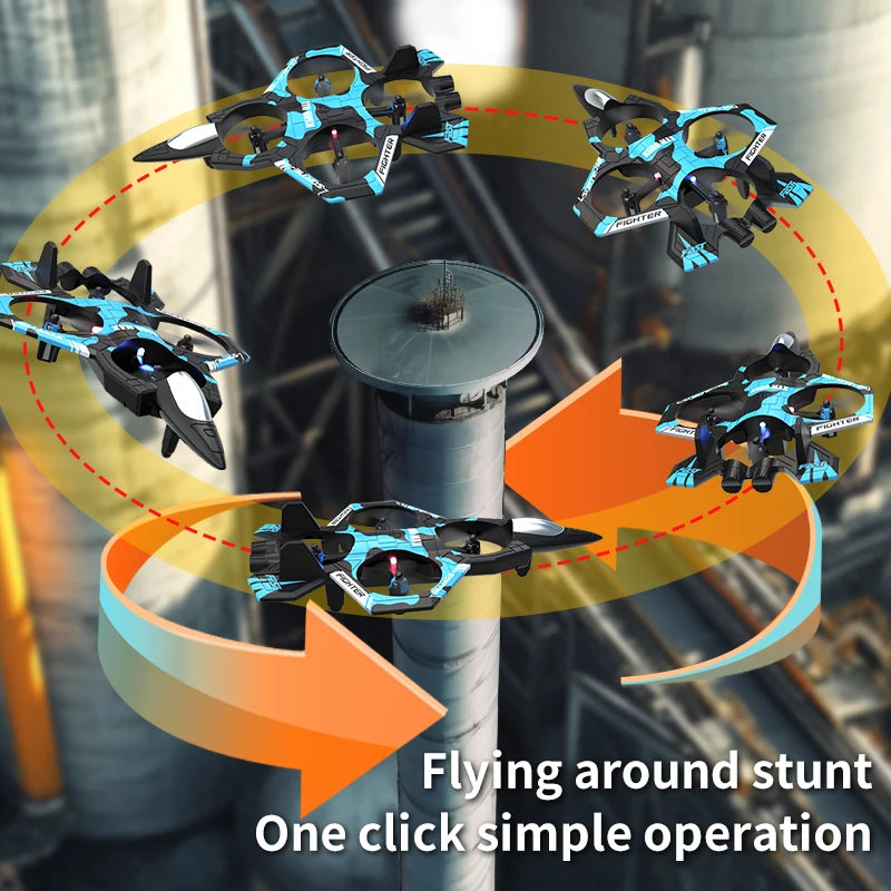 K500MAX RC Quadcopter Fighter Jet Unmanned Aerial Vehicle with Four Channels Fixed Altitude Rolling Stunt And Suspended Function