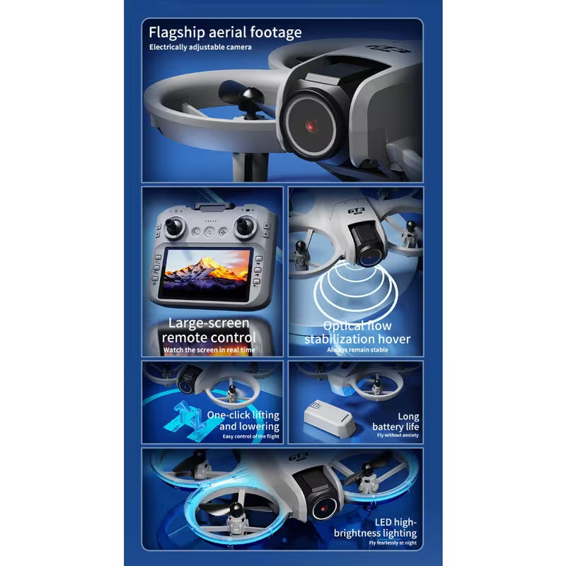 360° aerial stunts and rolls, HD dual cameras, obstacle avoidance, 100-meter range, dual batteries for up to 20 minutes of flight time, suitable for beginners over 4 years old, mini drone toy