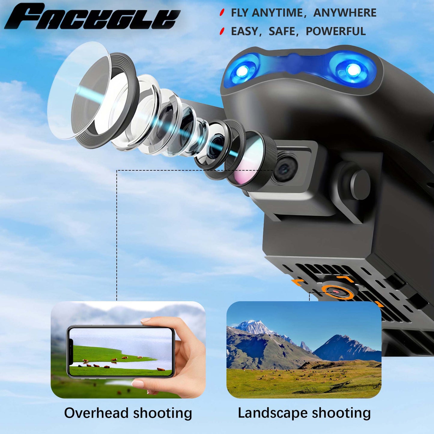 E99 Drone Quadcopter Dual Camera HD Aerial Photography Remote Control