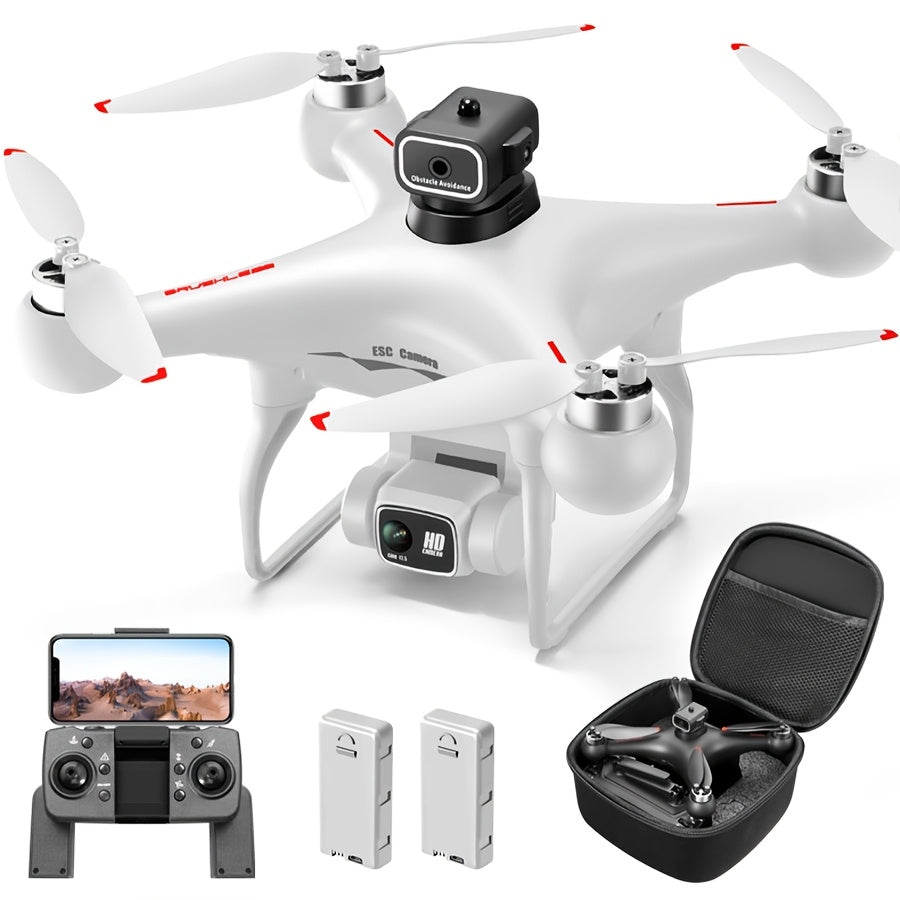S116 MAX Drone With 4K Dual Camera, 360 Obstacle Avoidance, Brushless Motors, Optical Flow Positioning, WiFi FPV White 1 Battery