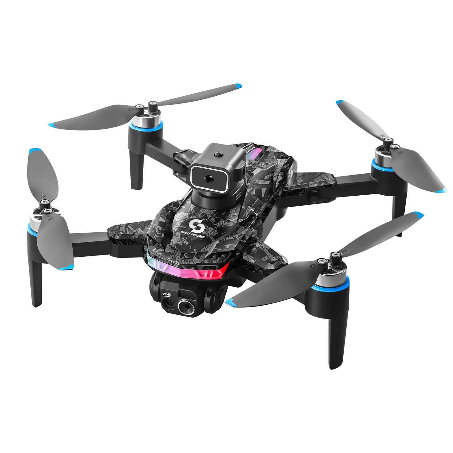 S160 Screen Remote Control Brushless Drone Quadcopter Aerial Photography Aircraft With Obstacle Avoidance, Optical Flow, And Lights