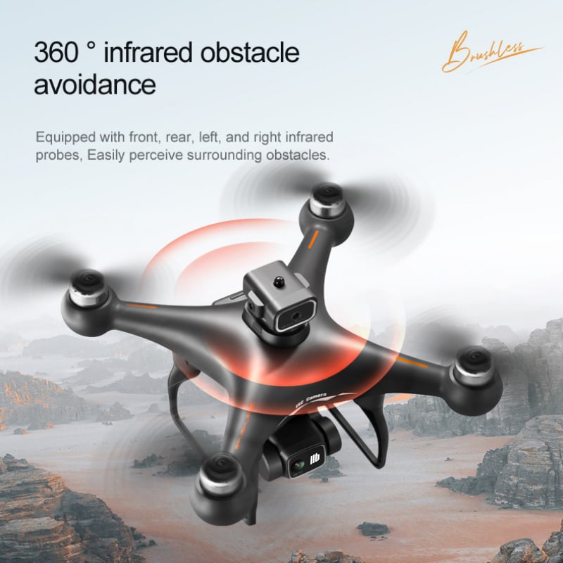 S116 Brushless Drone With Four-Way Obstacle Avoidance, HD Aerial Photography, Optical Flow Positioning, Remote Control, Long Battery Life